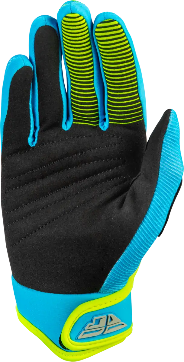 Youth F 16 Gloves Blue/Hi Vis Ym - FLY RACING
