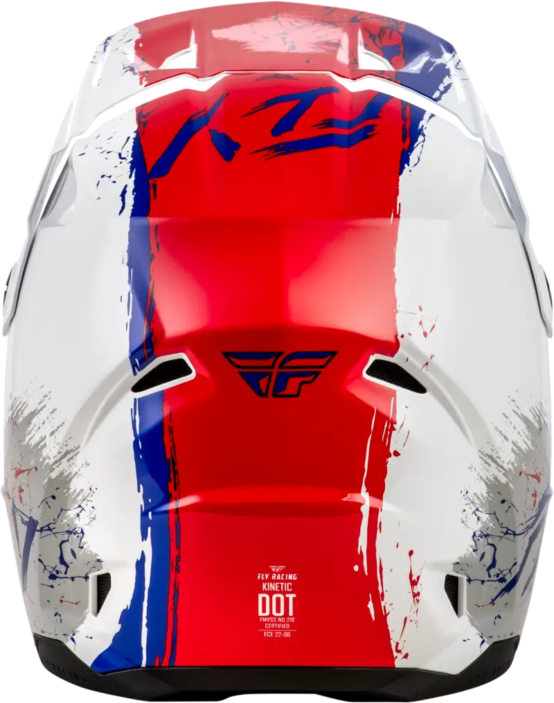 Youth Kinetic Drip Helmet Red/White/Blue Yl - FLY RACING