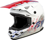 Youth Kinetic Drip Helmet Red/White/Blue Yl - FLY RACING