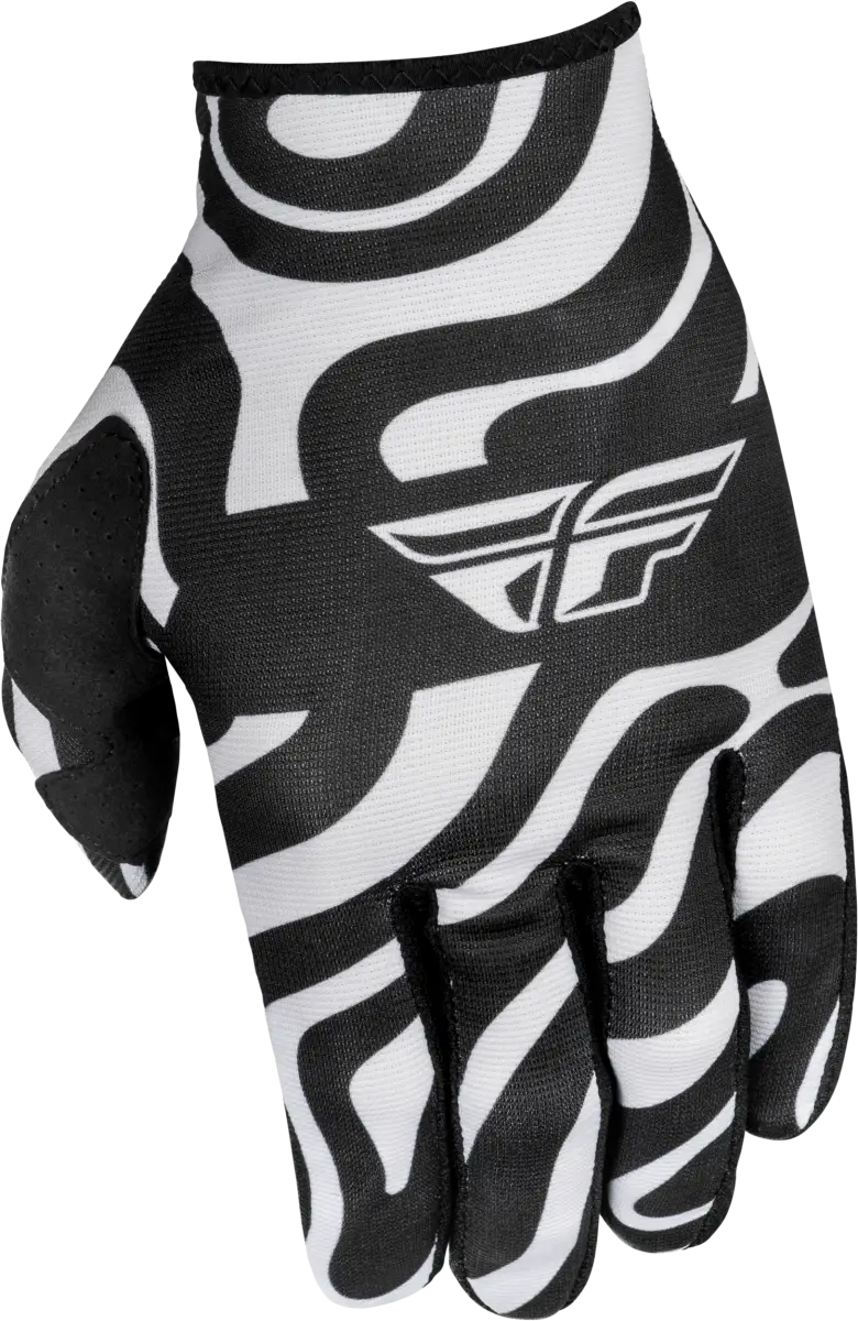 Youth Lite Abyss Gloves White/Black Yl - FLY RACING