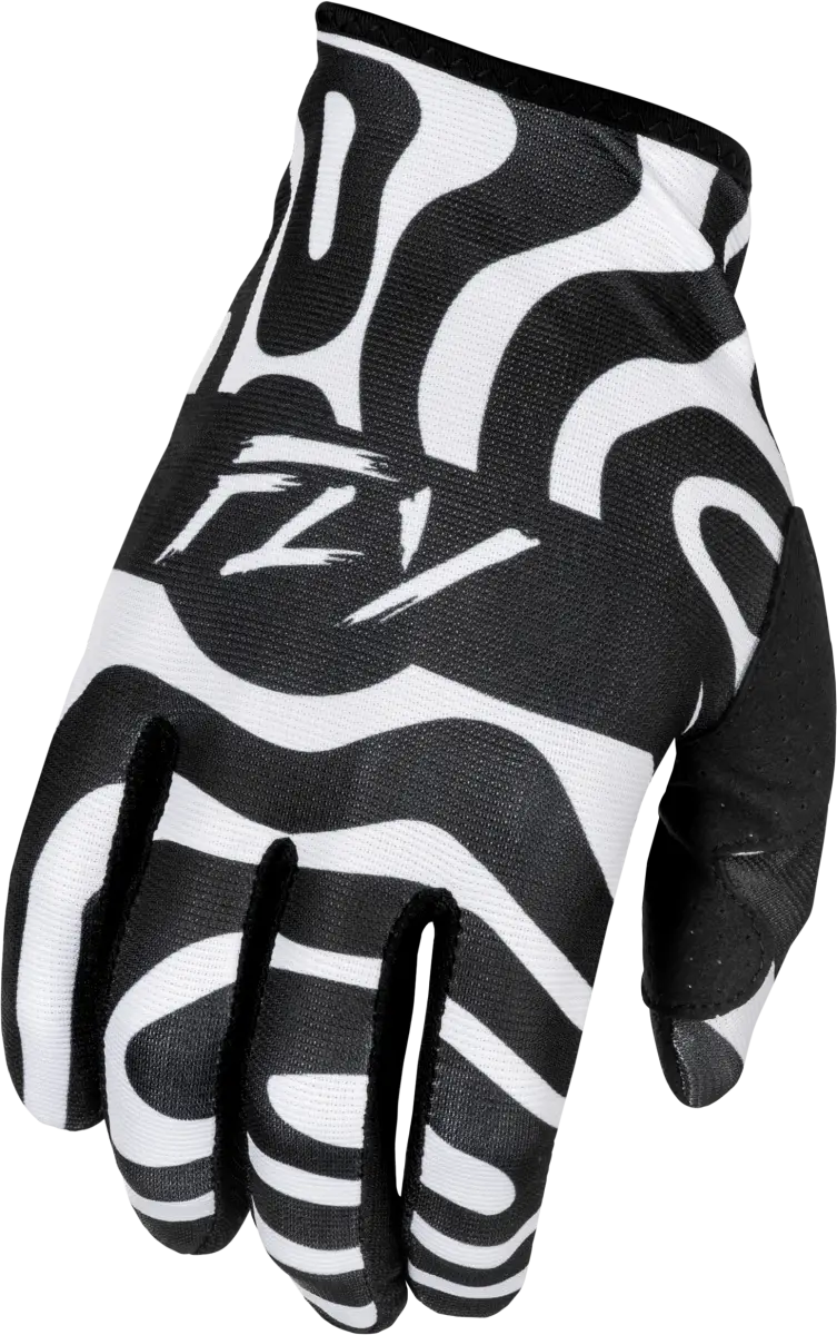 Youth Lite Abyss Gloves White/Black Yl - FLY RACING