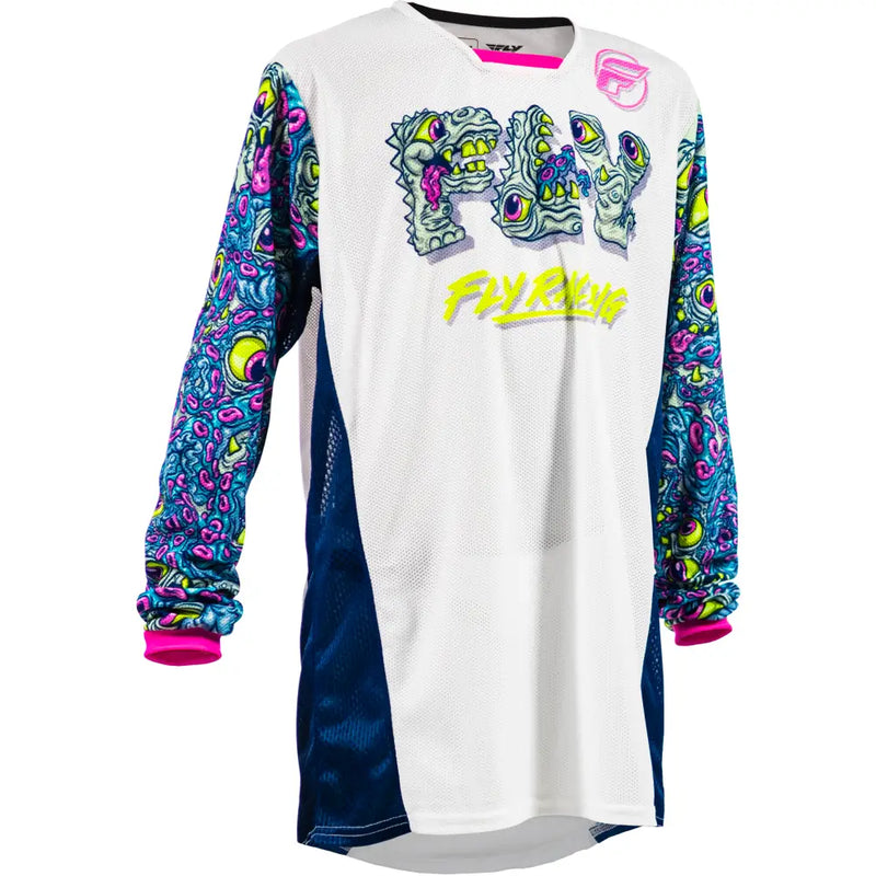 Yth Kinetic Mesh Mutant Jersey White/Blue/Multi Yl