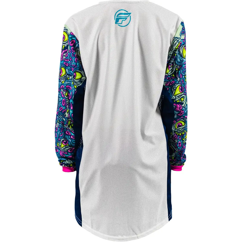 Yth Kinetic Mesh Mutant Jersey White/Blue/Multi Ym