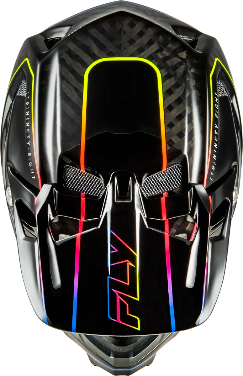 Yth Werx R Flow Carbon Hlmt Black Carbon/Black/Multi Yl - FLY RACING
