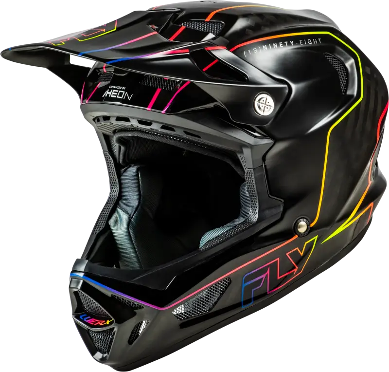 Yth Werx R Flow Carbon Hlmt Black Carbon/Black/Multi Yl - FLY RACING