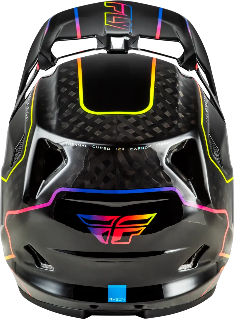 Yth Werx R Flow Carbon Hlmt Black Carbon/Black/Multi Yl - FLY RACING