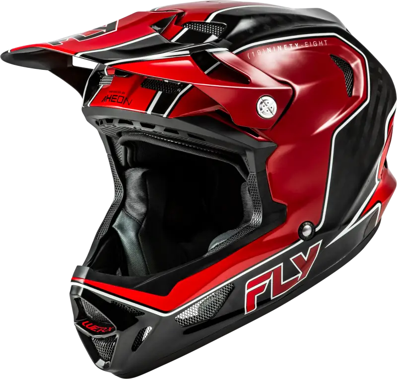 Yth Werx R Flow Carbon Hlmt Black Carbon/Red Yl - FLY RACING