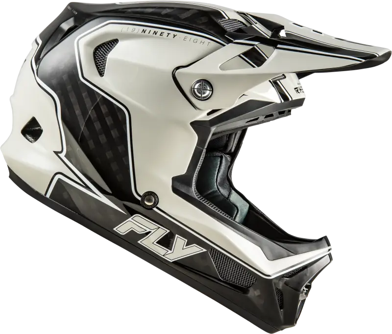 Yth Werx R Flow Carbon Hlmt Black Carbon/Grey Yl - FLY RACING