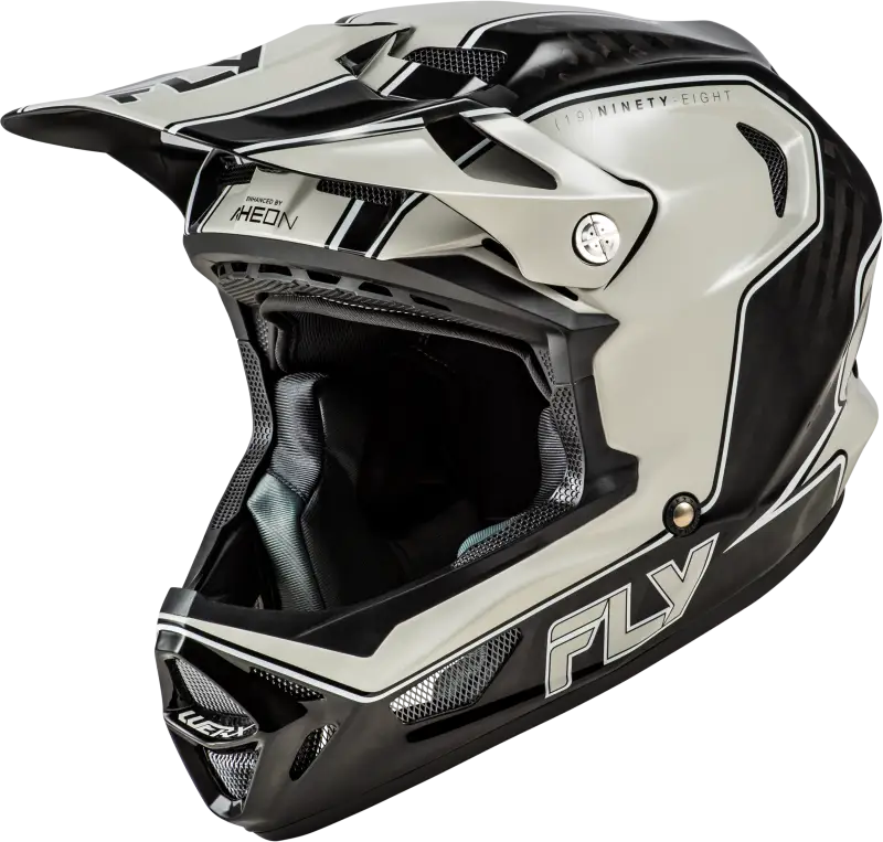 Yth Werx R Flow Carbon Hlmt Black Carbon/Grey Yl - FLY RACING