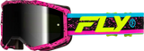 Yth Zone Goggle Pnk/Blk/Hi Vis W/ Black Mirror/Smoke Lens - FLY RACING