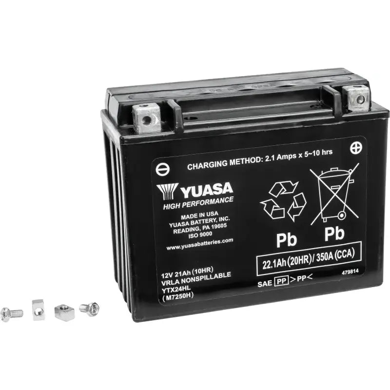 YUASA YUAM7250H Battery Ytx24hl Sealed Factory Activated
