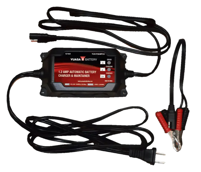 Yuasa 1.2 Amp Charger & Maintainer (12V) - YUAM1P2AMPCH