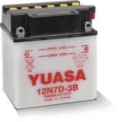 Yuasa 12N7D-3B Conventional 12 Volt Battery for RV, Automotive, Powersports, off-road, marine, truck accessories, interior, truck bed, RV parts, apparel, helmets, racing, riding, BMX.
