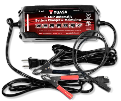 Yuasa 3 Amp Charger & Maintainer (12V) - YUA3AMPCH