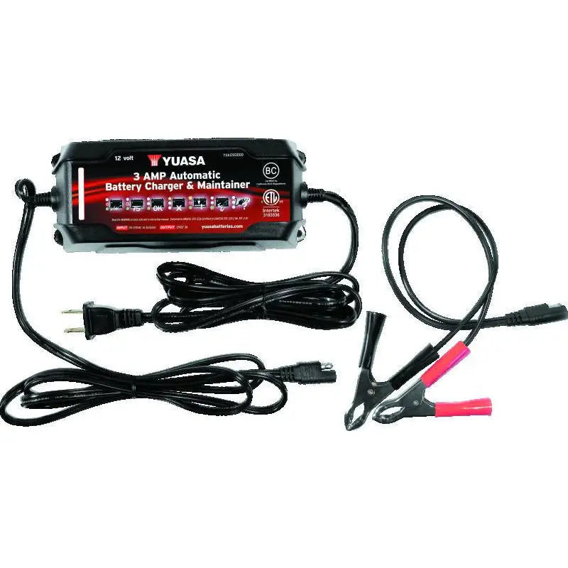 Yuasa Battery YUA3AMPCH Yuasa 3 Amp Charger & Maintainer (12V) - YUA3AMPCH