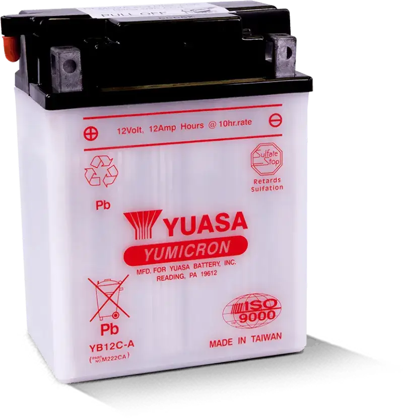 Yuasa YB12C-A Yumicron 12 Volt Battery - Batteries