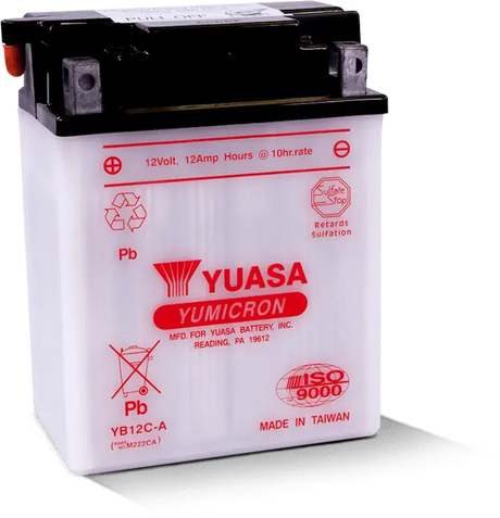 Yuasa YB12C-A Yumicron 12 Volt Battery - Batteries