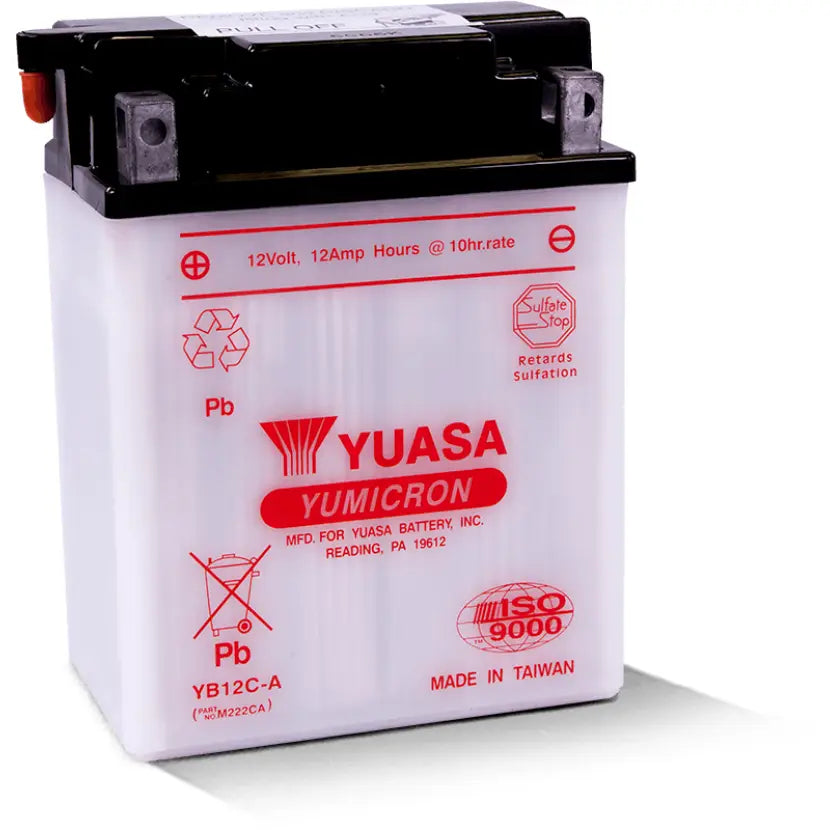 Yuasa Battery YUAM222CA Yuasa YB12C-A Yumicron 12 Volt Battery