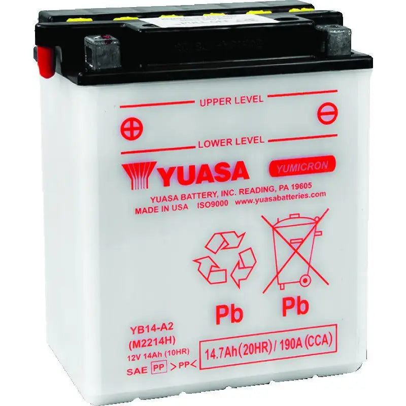 Yuasa Battery YUAM2214HIND Yuasa YB14-A2 Yumicron CX 12 Volt Battery