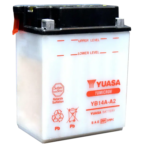 Yuasa YB14A-A2 Yumicron CX 12 Volt Battery - Batteries