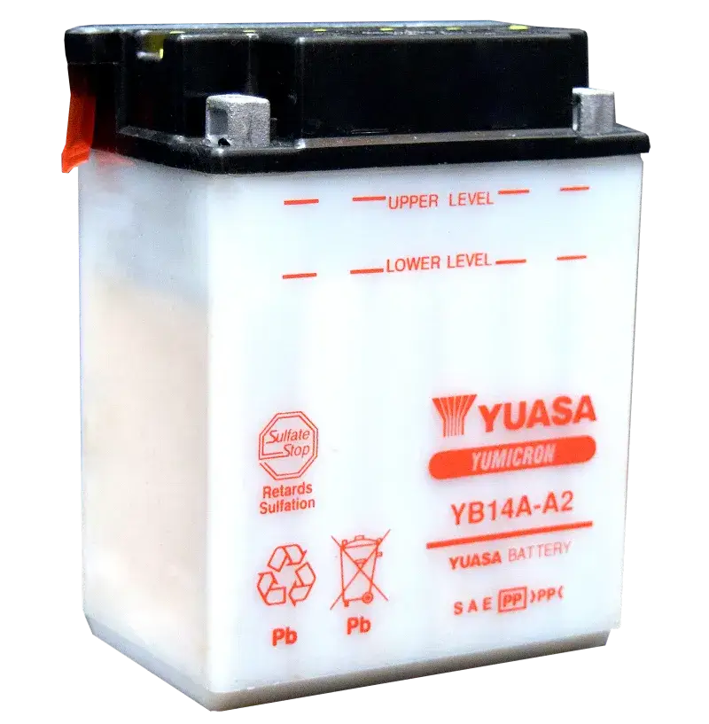 Yuasa YB14A-A2 Yumicron CX 12 Volt Battery - Batteries