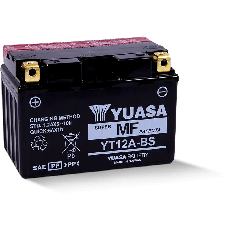 Yuasa Battery YUAM32ABS Yuasa YT12A-BS Maintenance Free AGM 12 Volt Battery (Bottle Supplied)