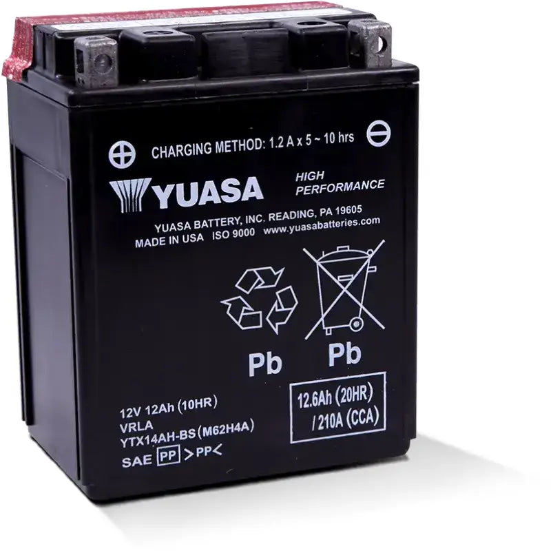 Yuasa YTX14AH-BS High Performance AGM 12 Volt Battery (Bottle Supplied) - Batteries