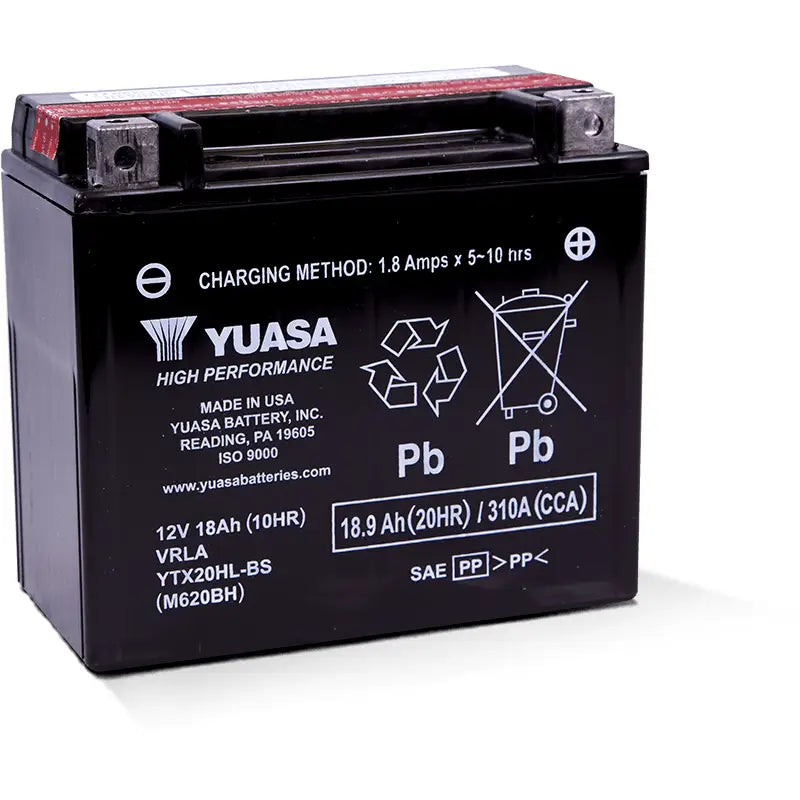 Yuasa Battery YUAM620BH Yuasa YTX20HL-BS High Performance AGM Battery (Bottle Supplied)