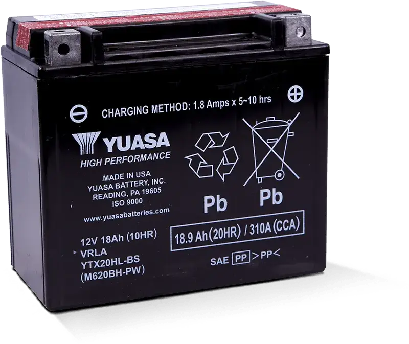 Yuasa YTX20HL-BS-PW High Performance AGM Battery (Bottle Supplied) - Batteries