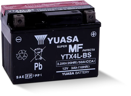 Yuasa YTX4L-BS Maintenance Free AGM 12 Volt Battery (Bottle Supplied) - Batteries