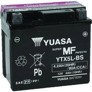 Yuasa Battery YUAM32X5B Yuasa YTX5L-BS Maintenance Free AGM 12 Volt Battery (Bottle Supplied)