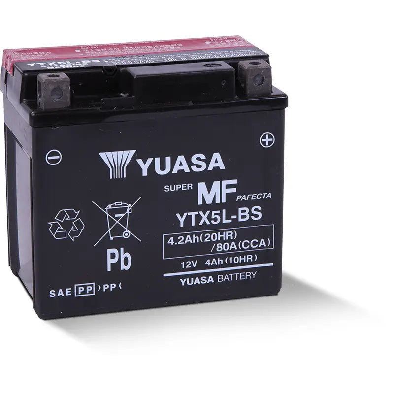 Yuasa Battery YUAM32X5B Yuasa YTX5L-BS Maintenance Free AGM 12 Volt Battery (Bottle Supplied)
