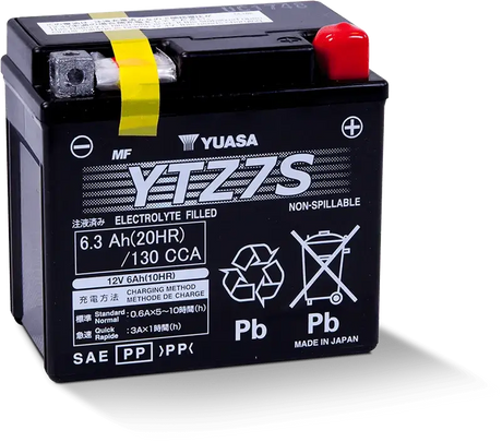 Yuasa YTZ7S Maintenance Free AGM 12 Volt Battery - Batteries