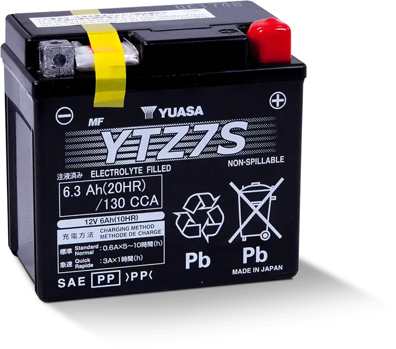 Yuasa YTZ7S Maintenance Free AGM 12 Volt Battery - Batteries