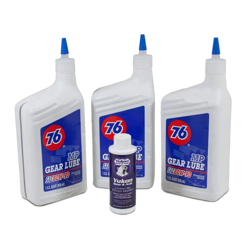 Gear lubricant bottles for Yukon Gear 3 Qt 80W90 Conventional Gear Oil with Posi Additive