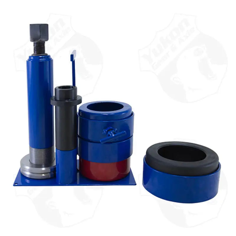 Blue and black automotive tool set with Yukon Carrier Bearing Puller for bearing puller jobs