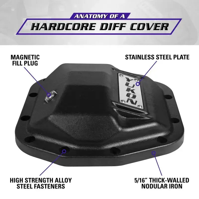 Yukon Gear Hardcore Front Nodular Iron Cover for Jeep Wrangler JL Dana 44/210mm - Truck & Automotive