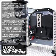 Black Yukon Gear Hardcore nodular iron cover for Chrysler 9.25in rear differential