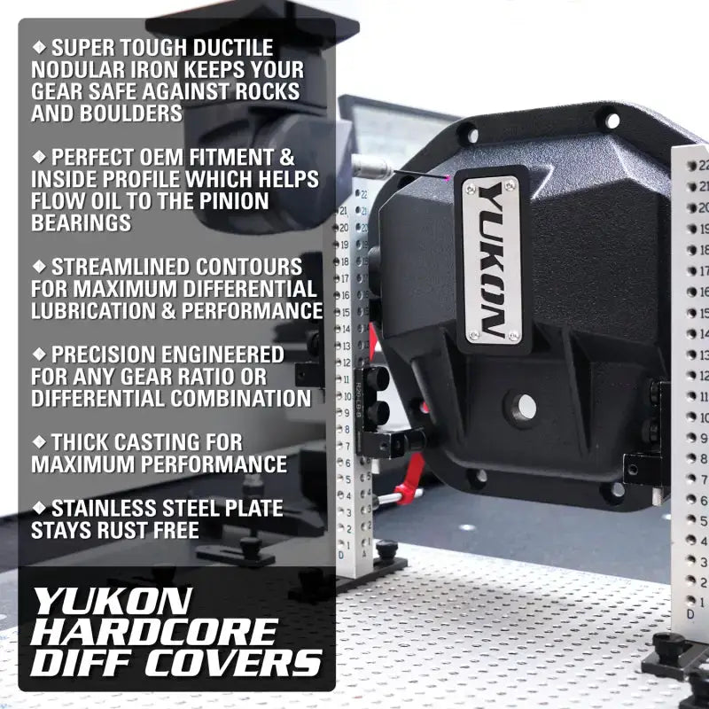 Black Yukon Gear Hardcore nodular iron cover for Chrysler 9.25in rear differential