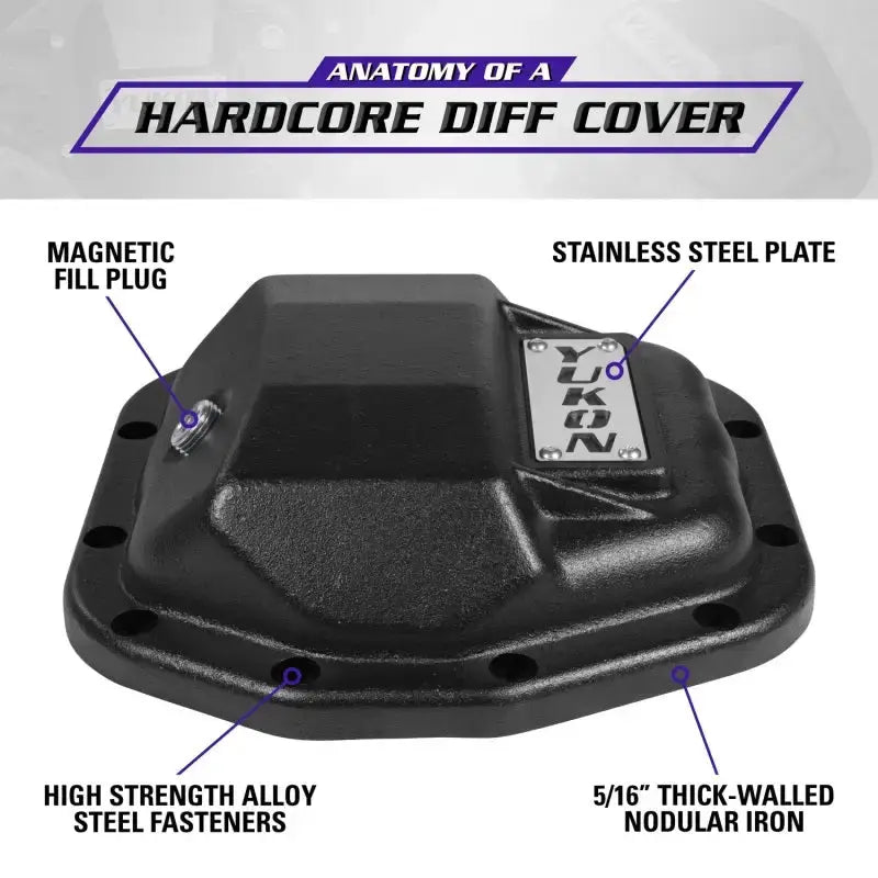 Yukon Gear Hardcore Rear Nodular Iron Cover for Jeep Wrangler JL Dana 44/220mm - Truck & Automotive
