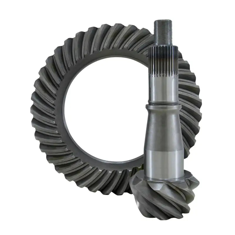Yukon Gear high performance 4-speed gear set with silver and black finish for GM 9.5in