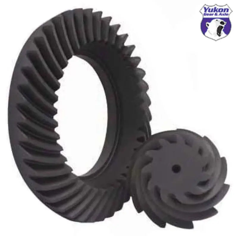 Black spiral bevel gear set from Yukon Gear High for Ford 8.8in 3.31 ratio