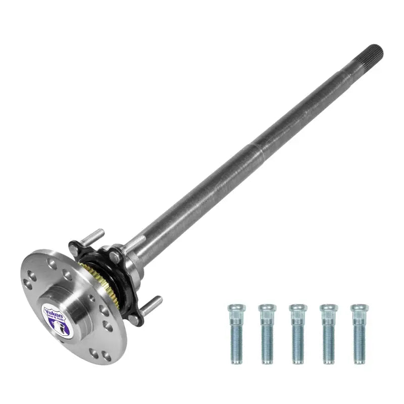 Metal axle shaft with wheel flange and studs for Yukon Gear Jeep JL replacement rear axle