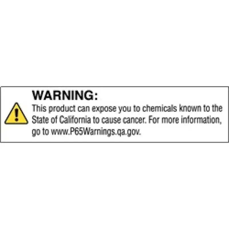 California Proposition 65 warning label on Yukon Gear Master Overhaul Kit for F150