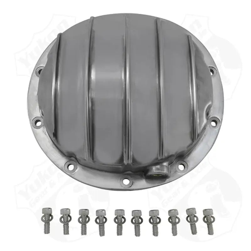 Polished aluminum cover for GM rear with bolts, fits 8.6in, 8.2in, and 8.5in differentials