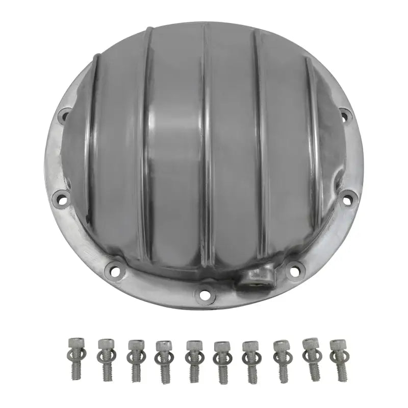 Polished aluminum cover for GM rear differential with bolts, fits 8.6in, 8.2in, 8.5in