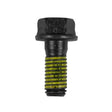 Black bolt with yellow thread sealant for Yukon Gear replacement axle bolt on GM trucks
