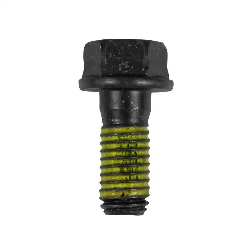 Black bolt with yellow thread sealant for Yukon Gear replacement axle bolt on GM trucks