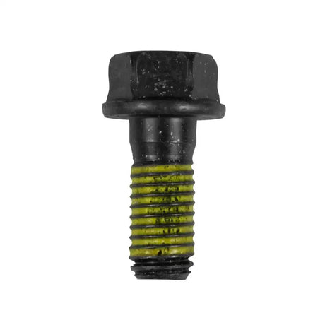 Black bolt with yellow thread sealant for Yukon Gear replacement axle bolt on GM trucks