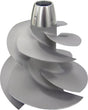 Silver-colored jet pump impeller from YV-FY-09/14 Solas Twin Fly Impeller Yv Fy 09/14